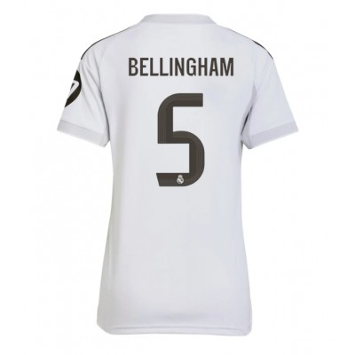 Ženski Nogometni dresi Real Madrid Jude Bellingham #5 Domači 2025-26 Kratek Rokav Ženski Nogometni dresi Real Madrid Jude Bellingham #5 Domači 2025-26 Kratek Rokav